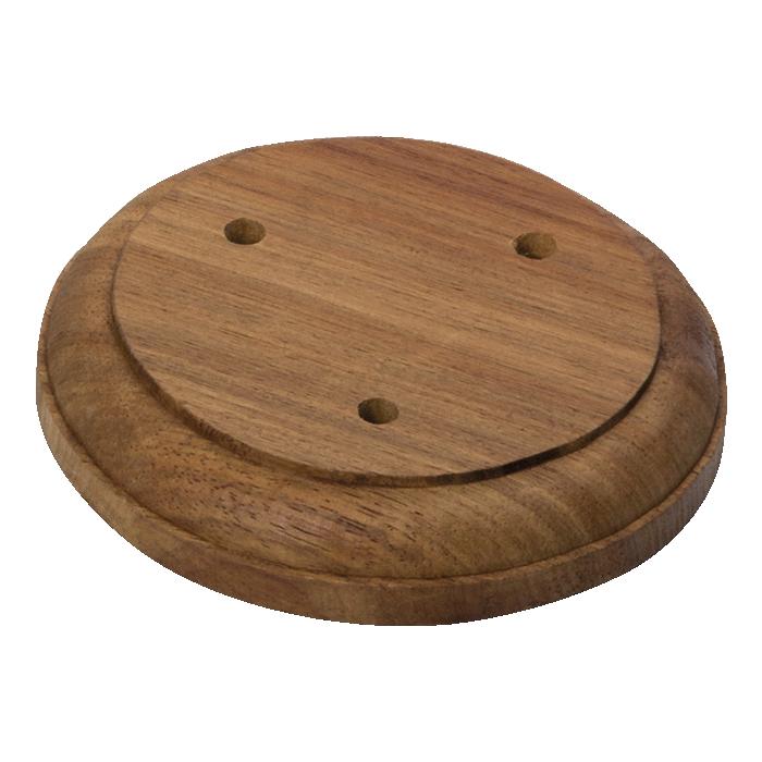 Wooden Round 3 Pole Base 12.5cm x 12.5cm x 2. Wood